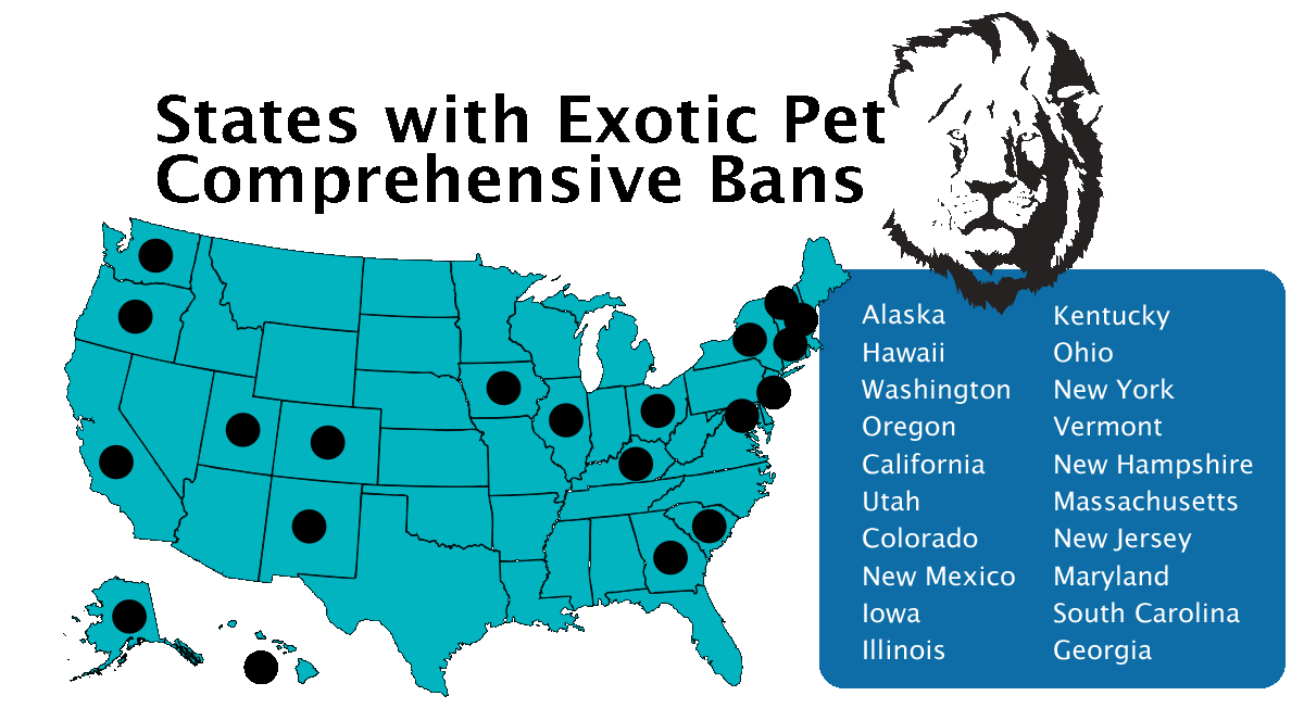 states with exotic pets comprehensive bans